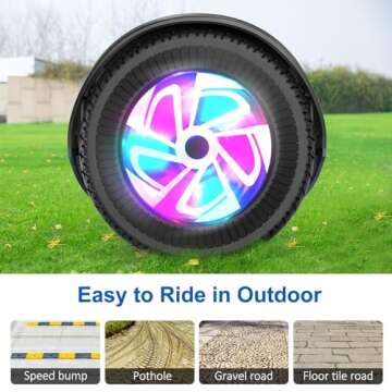 FLYING-ANT Bluetooth Hoverboard with LED Lights for Kids