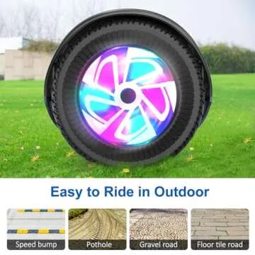 FLYING-ANT Bluetooth Hoverboard with LED Lights for Kids