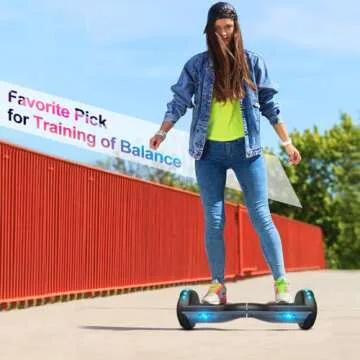 FLYING-ANT Bluetooth Hoverboard with LED Lights for Kids