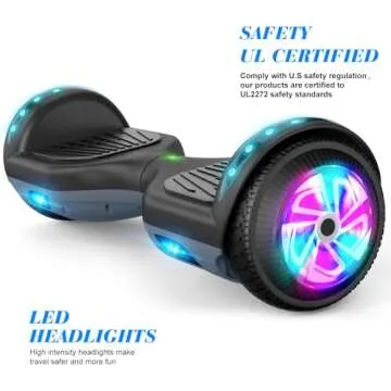 FLYING-ANT Bluetooth Hoverboard with LED Lights for Kids
