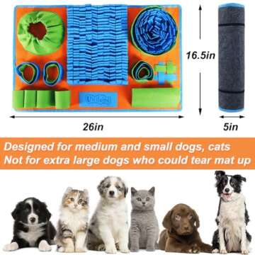 Vivifying Snuffle Mat for Dogs, Interactive Dog Puzzle Toy for Boredom and Mental Stimulation, Enric...