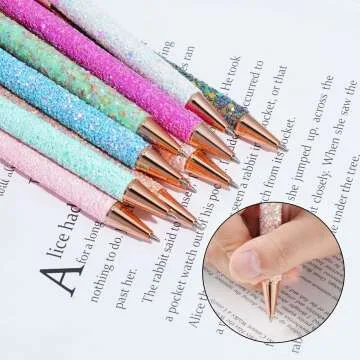 Glitter Ballpoint Pens Set – 11 Cute Metal Writing Pens
