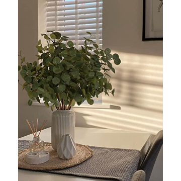 Beferr 6Pcs Faux Eucalyptus Stems for Home Decor