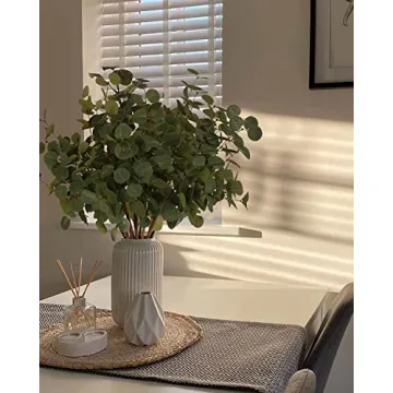 Beferr 6Pcs Faux Eucalyptus Stems for Home Decor