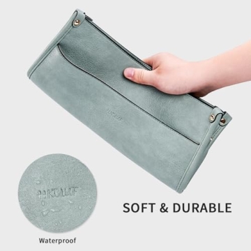 HKCLUF Crossbody Bags for Women Trendy Vegan Leather Hobo Handbags With 2 Adjustable Guitar Strap Crossbody Bucket Purse for Women(Green)