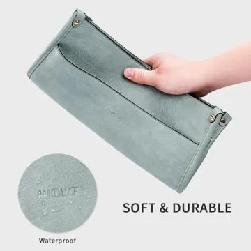 HKCLUF Crossbody Bags for Women Trendy Vegan Leather Hobo Handbags With 2 Adjustable Guitar Strap Crossbody Bucket Purse for Women(Green)