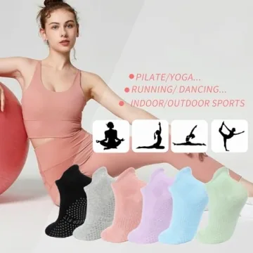 Loudashuaiqi Non-Slip Yoga and Pilates Socks for Women