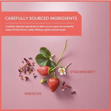 Wissotzky Strawberry Burst Herbal Tea, 20 Tea Bags | Fruity Blend | Caffeine Free Tea | Antioxidant Rich