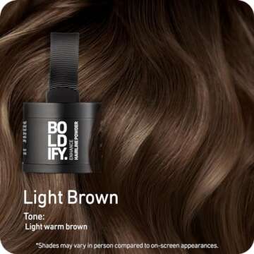 BOLDIFY Hairline Powder - Root Touch Up Hair Color for Gray Coverage - Bald Spot Concealing Hair Pow...