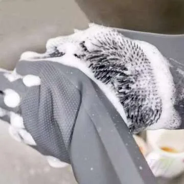 Versatile Forliver Silicone Cleaning Dish Gloves