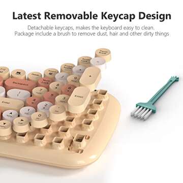 MOFII Wireless Keyboard and Mouse Combo - Retro Elegance