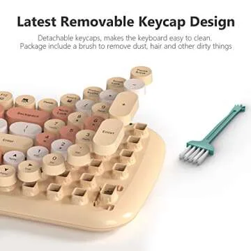 MOFII Wireless Keyboard and Mouse Combo - Retro Elegance