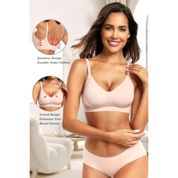 Vertvie Women's Seamless Bra Stylish Supportive Comfort