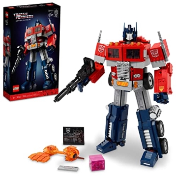 LEGO Icons Optimus Prime 10302 Transformers Figure Set - Collectible 2-in-1 Model Building Kit