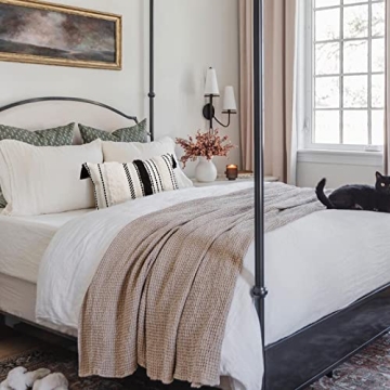 Blue Page Morocco Tufted Boho Pillow Cover - Decorative