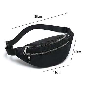 MOCE Waist Bag Fanny Pack for Men & Women Fashion Water Resistant Hip Bum Bag with Adjustable Belt f...
