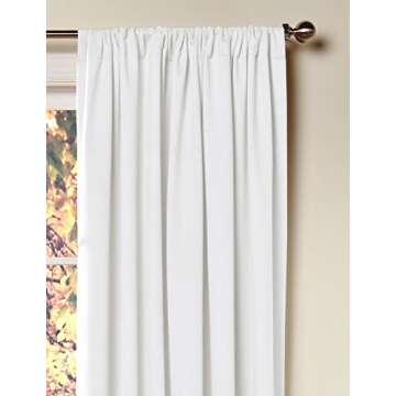 Elegant COTTON CRAFT White Curtain Panels - Set of 2