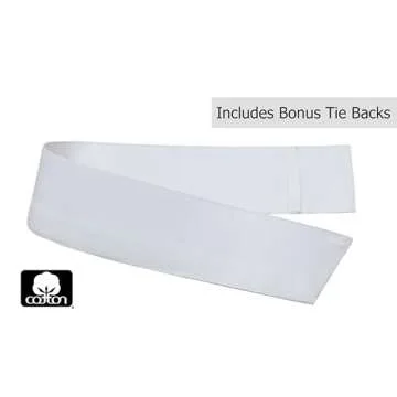 Elegant COTTON CRAFT White Curtain Panels - Set of 2