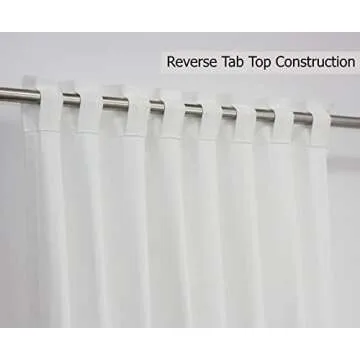 Elegant COTTON CRAFT White Curtain Panels - Set of 2