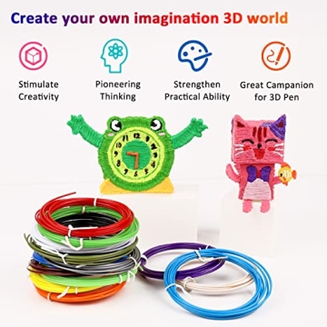 dikale 16-Color 3D Pen Filament Refills for Kids Fun
