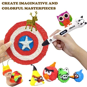 dikale 16-Color 3D Pen Filament Refills for Kids Fun
