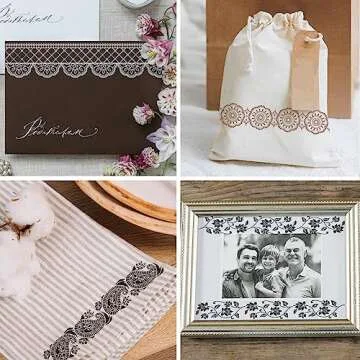 OLYCRAFT 2Pcs Self-Adhesive Silk Screen Printing Stencils