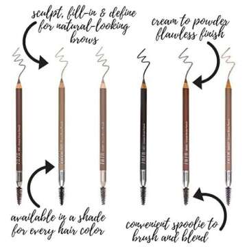 ZUZU LUXE Cream Brow Pencil (Flax - Blonde), Effortlessy sculpt and define eyebrows, natural finish, creamy formula. Natural, Paraben Free, Vegan, Gluten-free,Cruelty-free, Non GMO, 0.044 oz.