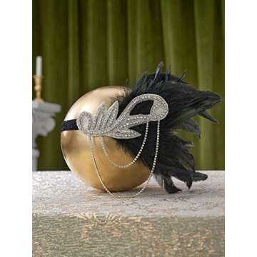 SWEETV 6Pcs 1920s Flapper Great Gatsby Accessories Set for Women, Roaring 20s Women's Costume Accessories Sets