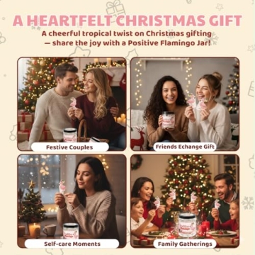 Positive Flamingo Jar with Affirmation Cards for Women