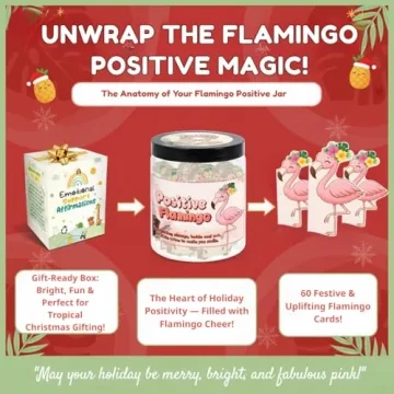 Positive Flamingo Jar with Affirmation Cards for Women