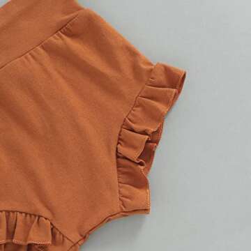 Eadrioss 3Pcs Baby Girl Halloween Pumpkin Outfit