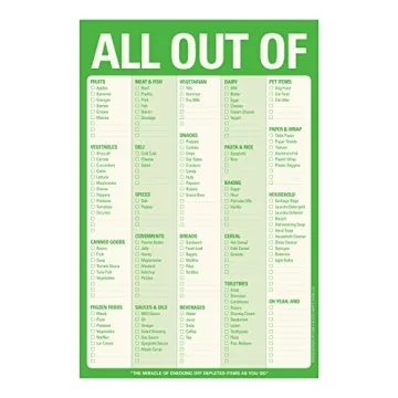 Knock Knock All Out Of Pad Grocery List Note Pad, 6 x 9-inches (Green)