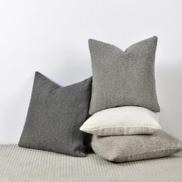 Sunkifover Textured Boucle Pillow Cover 18x18 Inch