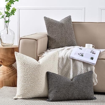 Sunkifover Textured Boucle Pillow Cover 18x18 Inch