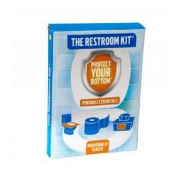 The Restroom Kit Great for travel (12-Pack) Portable Disposable Oversized Toilet Seat Cover, 3ft 3Pl...