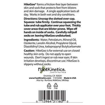HikeGoo Blister Prevention Cream Specifically Formulated for Feet (3 oz)