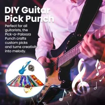 Pick-a-Palooza DIY Guitar Picks Punch Mega Pack - Custom Pick Maker for Musicians - Features Leather...