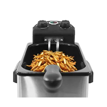 Elite Gourmet EDF-3500 Deep Fryer Adjustable Timer Stainless Steel
