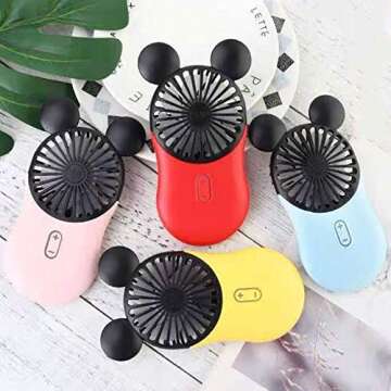 Kbinter Mickey Mouse Handheld Fan - Cute & Portable Design