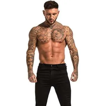 Trendy GINGTTO Ripped Repaired Skinny Stretch Jeans