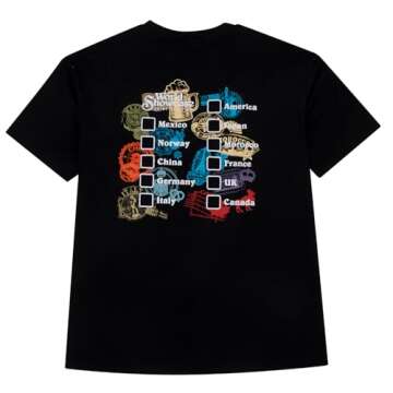 Around The World Shirt Women Magic Kingdom Tour Tshirt Funny Traveler Family Vacation Short Sleeve Top Black