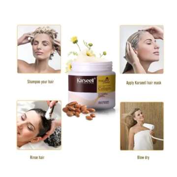 Karseell Dry Damaged Hair Treatment Deep Conditioning Repair Collagen Hair Mask