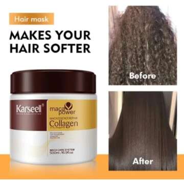 Karseell Dry Damaged Hair Treatment Deep Conditioning Repair Collagen Hair Mask