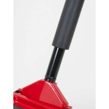 Blackhawk B6350 Black/Red Fast Lift Service Jack - 3.5 Ton Capacity, 28 1/2" L x 13 3/4" W x 6 1/2" H
