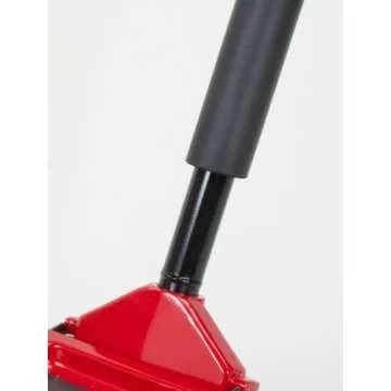Blackhawk B6350 Black/Red Fast Lift Service Jack - 3.5 Ton Capacity, 28 1/2" L x 13 3/4" W x 6 1/2" H