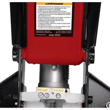 Blackhawk B6350 Black/Red Fast Lift Service Jack - 3.5 Ton Capacity, 28 1/2" L x 13 3/4" W x 6 1/2" H