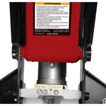 Blackhawk B6350 Black/Red Fast Lift Service Jack - 3.5 Ton Capacity, 28 1/2" L x 13 3/4" W x 6 1/2" H
