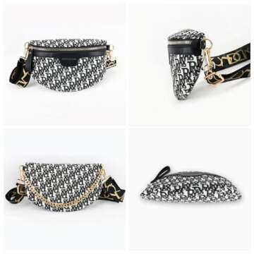 AudyKasse Crossbody Bags For Women, Unique portable small crossbody shoulder bag. (Black)