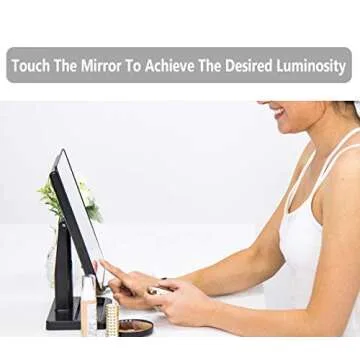 Waneway 12-Inch Lighted Makeup Mirror with 10X Magnification