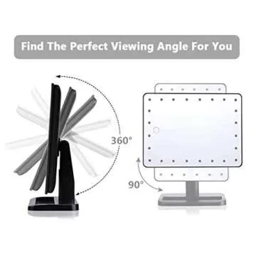 Waneway 12-Inch Lighted Makeup Mirror with 10X Magnification